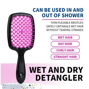 Hollow Air Grid Combing Hair Styling Brush Home Fluffy Combing Unbrush Detangling Hair Brush For Women And Girl