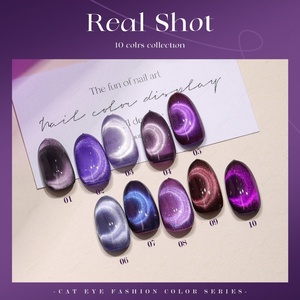 JTING Esmalte de Uñas en Gel Ojo de Gato Morado con 10 Colores, Esmalte Magnético Ojo de Gato Morado, Libre de TPO/Hema, OEM ODM, Botella de Esmalte de Uñas en Gel UV - Product Image 5