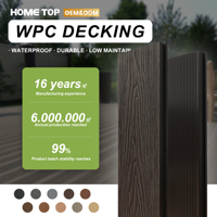 Planches de terrasse en WPC pour extérieur, antidérapantes, imperméables, en composite, pour jardin, patio, balcon