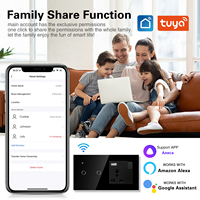 UBARO WiFi Interruptor Táctil Inteligente de 1 Canal, Enchufe de Pared Universal, Control Remoto por App Tuya Smart Life, Control por Voz