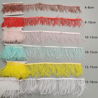 Vente directe usine : Franges de plumes d'autruche de 6-8 cm, accessoires de dentelle pour vêtements et décorations à pompons de plumes