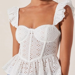 Chaleco de Encaje Jacquard Estilo Pastoral para Mujer, Tacto Romántico, Ropa Personalizada para Mujer, Tops Cortos para Mujer - Product Image 2