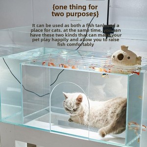 <span class=keywords><strong>Aquarium</strong></span> pour chat en verre ultra-blanc de 8 mm avec vue panoramique sur la mer, écologique, 220 V, pour utilisation en intérieur/extérieur - Product Image 3