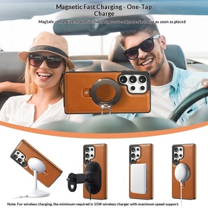 Funda Protectora para Teléfono <span class=keywords><strong>Samsung</strong></span>, Funda de Cuero, Funda Magnética de Imitación de Cuero para Teléfono S26 UltraS26 Plus24/<span class=keywords><strong>23</strong></span>/22/21, Succión Magnética - Product Image 2