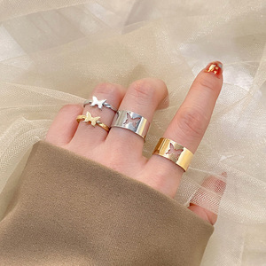 Anelli Vintage Western per Coppie, Trendy Anelli Minimalisti con Apertura a Forma di Aeroplano e Cuore per Donne - Product Image 5