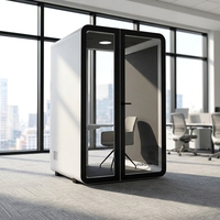Cabine téléphonique UNIBOOTH moderne et ergonomique, insonorisée 33 dB, ignifuge ISO 23351, à montage rapide, pour salle de réunion, usine, exportation mondiale