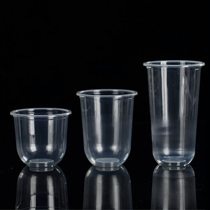500ML Customizable UV Printed Food Grade Transparent PP Disposable u shape <b>Cup</b> with Custom Logo for Serving <b>Cold</b> Beverages - Product Image 2