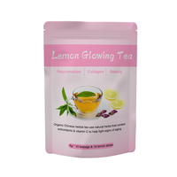 OEM tas teh mawar buah menyala kulit Lemon alami jerawat pemutih kulit teh Herbal