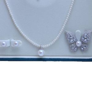 Collier clavicule en argent S925 Zhuji Lulutong avec pendentif en perle d'eau douce de 7,5 à 8 mm, perle microcap, collier en perle d'eau douce en gros - Product Image 5