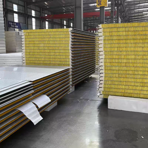 Panel Sándwich de Lana de Roca con Sellado de Poliuretano para Bordes, Placa Decorativa Metálica para Paredes Exteriores de Almacenes - Product Image 4