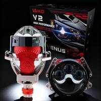 VAHID Nouvelle Lentille de Projecteur Tri-Laser Bi-LED V2 à Double Faisceau, Plug and Play, pour Phare de Voiture