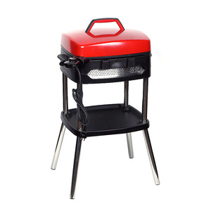 Barbacoa eléctrica de acero inoxidable, 1450W, 120V, pequeña, sin humo, con soporte - Product Image 1