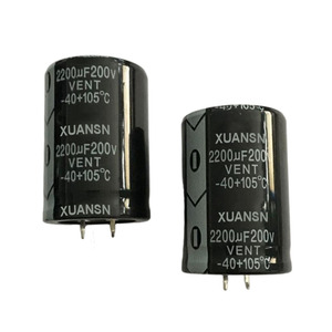 Condensador Electrolítico de Aluminio de Alta Calidad <span class=keywords><strong>2200UF</strong></span> <span class=keywords><strong>200V</strong></span> 250V 400V con Ondulación Grande para Audio de Bocinas, Producto de Empresa Fabricante - Product Image 1