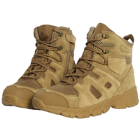 Bottes tactiques ultra-légères pour hommes et femmes Chaussures de randonnée antidérapantes en laine et cuir durables pour l'extérieur