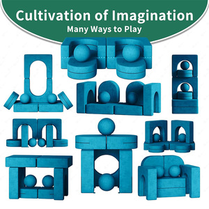 Conjunto de sofás para niños, espuma de alta densidad, combinación creativa multifuncional, muebles de juego para uso doméstico - Product Image 5