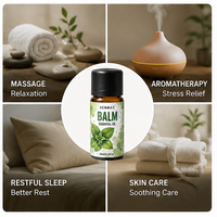 Huile essentielle de mélisse pure et naturelle ; apaisante, relaxante et favorisant le sommeil, idéale pour l'aromathérapie et la promotion du sommeil.