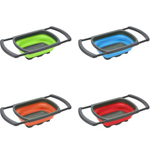 Accessoires de cuisine poignée extensible en plastique légumes fruits panier pliable <span class=keywords><strong>passoire</strong></span> en <span class=keywords><strong>silicone</strong></span> <span class=keywords><strong>passoire</strong></span> pliable - Product Image 4