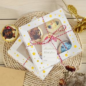 <span class=keywords><strong>Sweety</strong></span> papier blanc alimentaire Cookie Macaron Cupcake Box emballage Mini gâteau beignet fête mariage boîte avec fenêtre transparente - Product Image 1