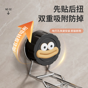 Estante de acero inoxidable para secar ropa, barra doble, montaje en pared, para almacenamiento de calcetines, muñecas y sombreros - Product Image 5