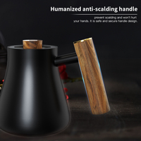 Bouilloire Thermique Grande Capacité 800ml en Acier Inoxydable avec Poignée en Bois, Compatible Micro-ondes et Lave-vaisselle, Écologique pour la Maison