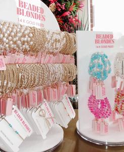 맞춤형 아크릴 팔찌 디스플레이 세트 소매점 부티크 로고가 있는 스탠드 회전 3 단 보석 홀더 - Product Image 2