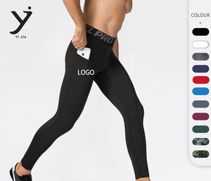 Pantalon de fitness pour hommes avec poches, pantalon de sport PRO pour la course à pied, entraînement, élastique, respirant, séchage rapide, pantalon ajusté - Product Image 2
