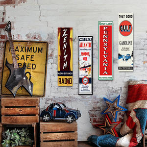 Ensemble <span class=keywords><strong>de</strong></span> panneaux métalliques vintage à <span class=keywords><strong>l</strong></span>'effigie <span class=keywords><strong>de</strong></span> Gas Oil, style rétro Zenith Atlantic Sinclair Gulf, décoration murale pour <span class=keywords><strong>garage</strong></span> ou man cave - Product Image 1