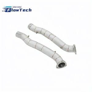 ท่อลงสแตนเลส SS304 แบบไหลแรงสูง พร้อมแผ่นกันความร้อน สำหรับ Aston Martin DB12 4.0T V8 M177 – ติดตั้งแบบยึดโดยตรง - Product Image 4