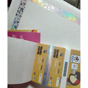 Tùy chỉnh chống hàng giả in ấn <span class=keywords><strong>Hologram</strong></span> dập nóng Watermark vé trong tập sách Sản xuất tại Trung Quốc - Product Image 4