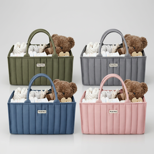 Organizador de Pañales Acolchado para Bebés Recién Nacidos, Niñas y Niños, Organizador de Almacenamiento para Guardería, Portátil - Product Image 2