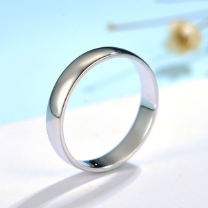 Anillos de pareja de oro blanco y amarillo de 9K, 14K y 18K con diamante cultivado en laboratorio, anillos de compromiso y boda de amor eterno. - Product Image 4