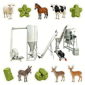 Ligne de production de granulés d'aliments pour animaux sur mesure pour zoos, matrice réglable 2-10 mm, gestion des recettes de granulés - Product Image 1