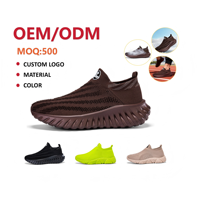 Chaussures de course décontractées sportives pour hommes personnalisées, avec empeigne en maille respirante, résistantes aux chocs, OEM ODM, nouvelle qualité supérieure, légères et faciles à enfiler