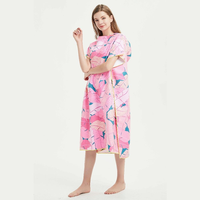 Serviette de bain poncho en microfibre à capuche, absorbante et à séchage rapide