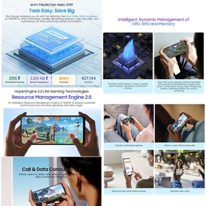 Blackview SHARK 8 Original Android <span class=keywords><strong>13</strong></span> 8GB + <span class=keywords><strong>128GB</strong></span> 6,78 pulgadas 5000mAh MTK6789 Helio G99 Identificación de huellas dactilares LTE Teléfono móvil - Product Image 3