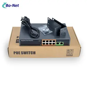 Di alta Qualità 10 porta Gigabit switch di rete a 8 porte POE + Interruttore IEEE802.3af/a BN1008G