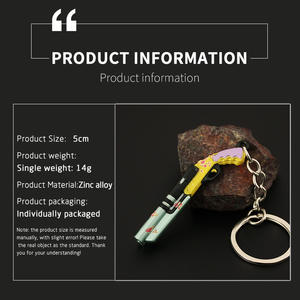 Magepunk Ghost Valorant porte-clés en métal Jeux dragon porte-clés killjoy pistolet court modèle jouets cadeau de vacances porte-clés noël - Product Image 2