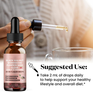 Suplemen Herbal Laris Manis All-in-1 Black Walnut Liquid Drop dengan Wormwood Cengkeh Black Walnut Tincture untuk Mendukung Pencernaan - Product Image 2