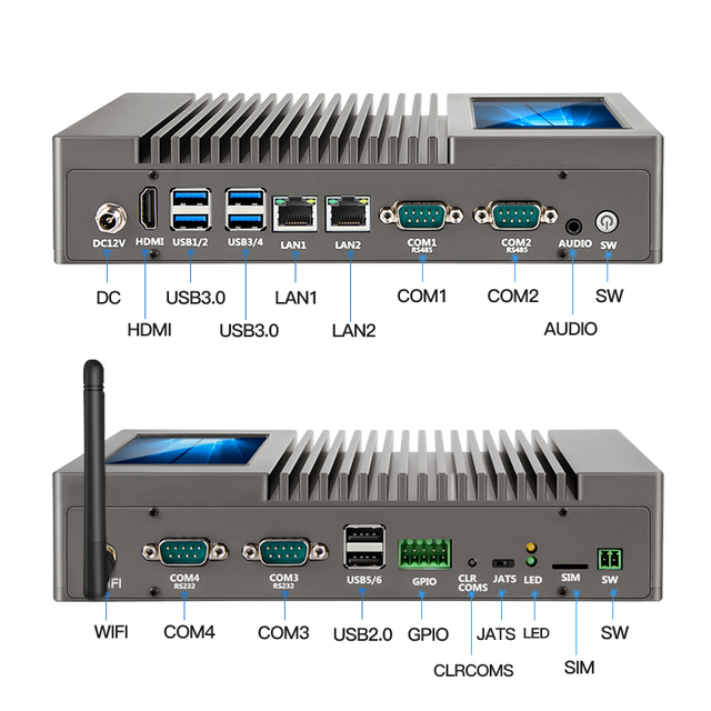 High Performance Promotional Industrial Mini PC with SSD HDD EMMC 4GB DDR4  Core I3 Processor System for Industrial Use