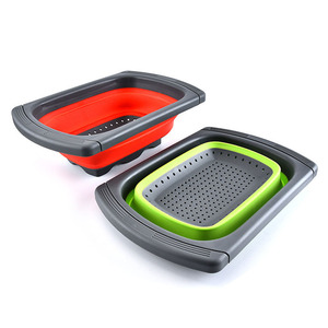 Accessoires de cuisine poignée extensible en plastique légumes fruits panier pliable <span class=keywords><strong>passoire</strong></span> en <span class=keywords><strong>silicone</strong></span> <span class=keywords><strong>passoire</strong></span> pliable - Product Image 5