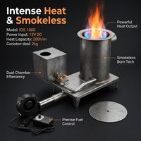 Brûleur à huile usagée sans fumée, robuste, flamme multi-combustible réglable, chaleur propre pour garage, atelier, grange et usage commercial