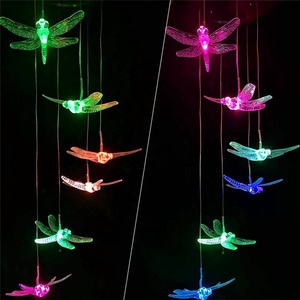 Carillon éolien LED extérieur étanche IP65 de haute qualité en forme d'oiseau, à changement de couleur, 6 LED, pour maison et jardin - Product Image 5