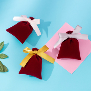 Vikende Velvet Jewelry Bags Rectangle Drawstring Gift Packaging With Logo Custom Printing Wholesale - Product Image 1