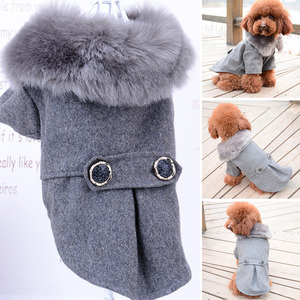 S-2XL Custom Winter <strong>Dog</strong> Clothes Pet Cat <strong>Fur</strong> Collar Jacket <strong>Coat</strong> Sweater Warm Padded Puppy Apparel <strong>Dogs</strong> Pets Clothing - Product Image 3
