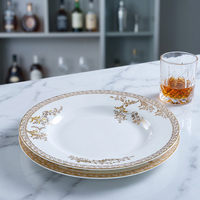 Service de table en porcelaine motif tournesol européen simple pour 4-6 personnes, compatible lave-vaisselle et micro-ondes, sans plomb ni chrome, qualité alimentaire, idéal pour hôtels et cadeaux