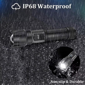 Nhà máy mới 660000 Lumens USB có thể sạc lại Kính thiên văn <span class=keywords><strong>zoom</strong></span> 5 chế độ Hợp kim nhôm nhựa LED Torch ánh sáng đèn pin chiến thuật - Product Image 4