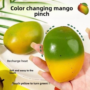 Juguete Sensorial Antiestrés de Mango con Tecnología de Cambio de Color por Presión, Bola de Descompresión de Rebote Lento - Product Image 1