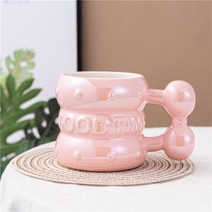 Tasses en céramique créatives de style nordique, grande capacité 400 ml, tasse à café mignonne, tasse en porcelaine, tasse à lait, tasse à café pour cadeaux - Product Image 3