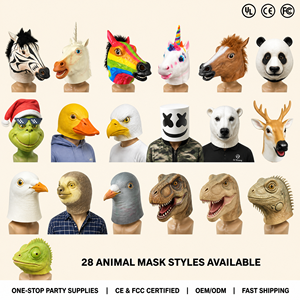 28 Styles <span class=keywords><strong>de</strong></span> Masques en Latex Réalistes Tête d'Animal (Caméléon, Licorne) – Masques Intégraux pour Halloween, Fêtes Costumées, Cosplay – Vente en Gros Usine - Product Image 2