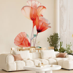 Nuovo Adesivo Murale Cinese con Motivi <span class=keywords><strong>Floreali</strong></span> per Decorazione Soggiorno e Camera da Letto, Autoadesivo e Impermeabile in PVC - Product Image 4